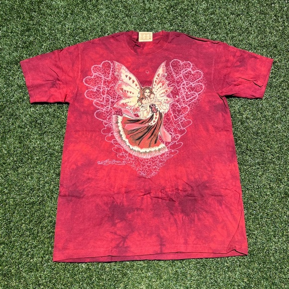 VTG 00’s / Y2K Deadstock The Mountain Amy Brown Red Heart Fairy Tee - Picture 1 of 6